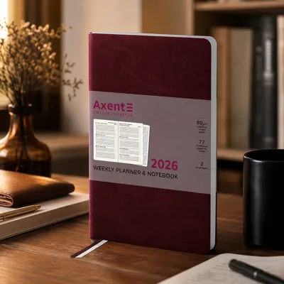 Щотижневик датований 2026 Axent Partner City Soft 125х195 коричневий 8521-26-05-A
