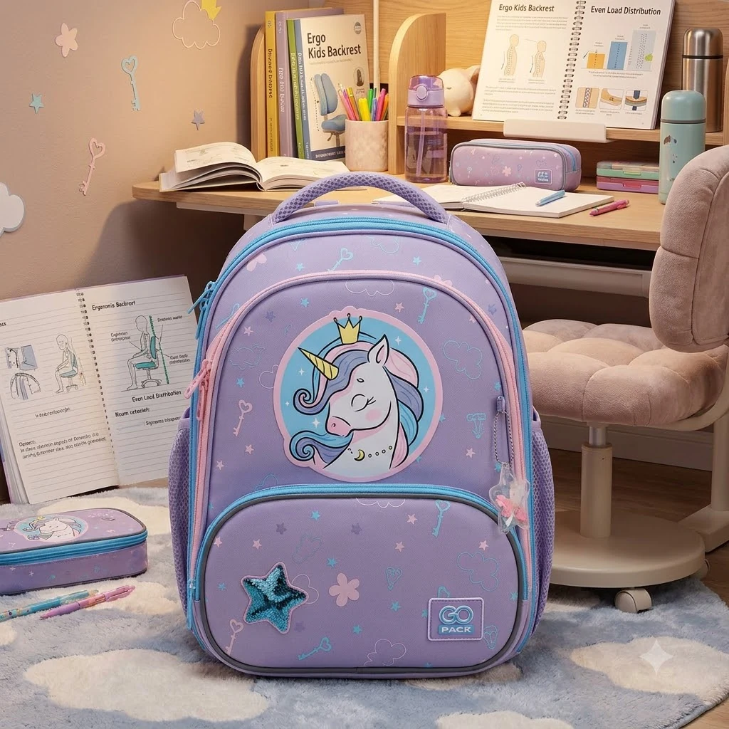 Шкільний рюкзак "Fairytale Unicorn" GoPack GO25-597M-3 бузковий