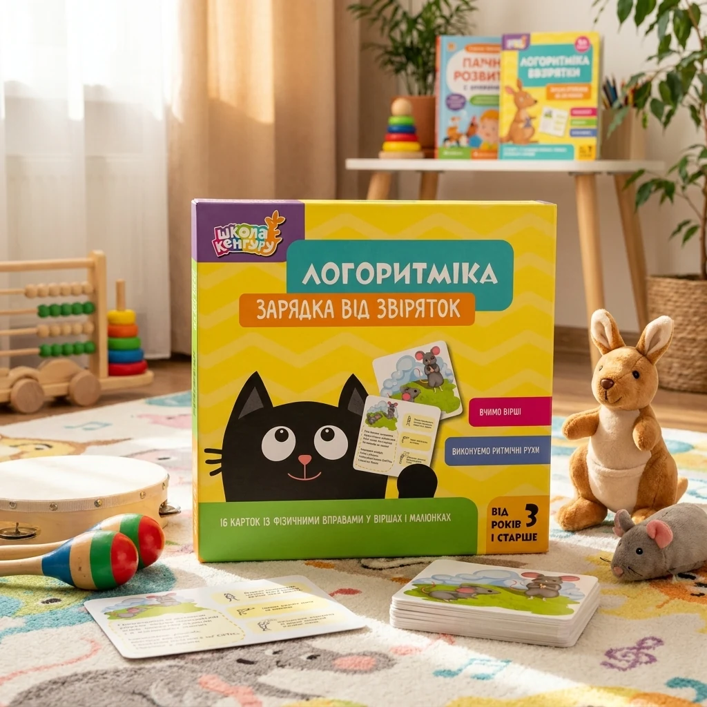 Школа Кенгуру. Логоритміка. Зарядка від звіряток. 3+ Кенгуру/Ранок
