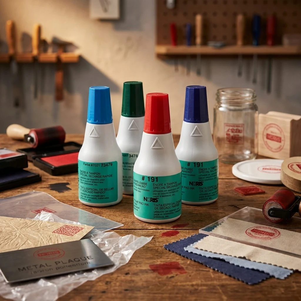 Штемпельна фарба 50 мл 199 CR червона на спиртовій основі, швидкосохнуча