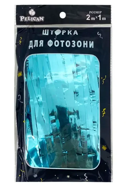 Шторка для фотозони 1*2м блакитна