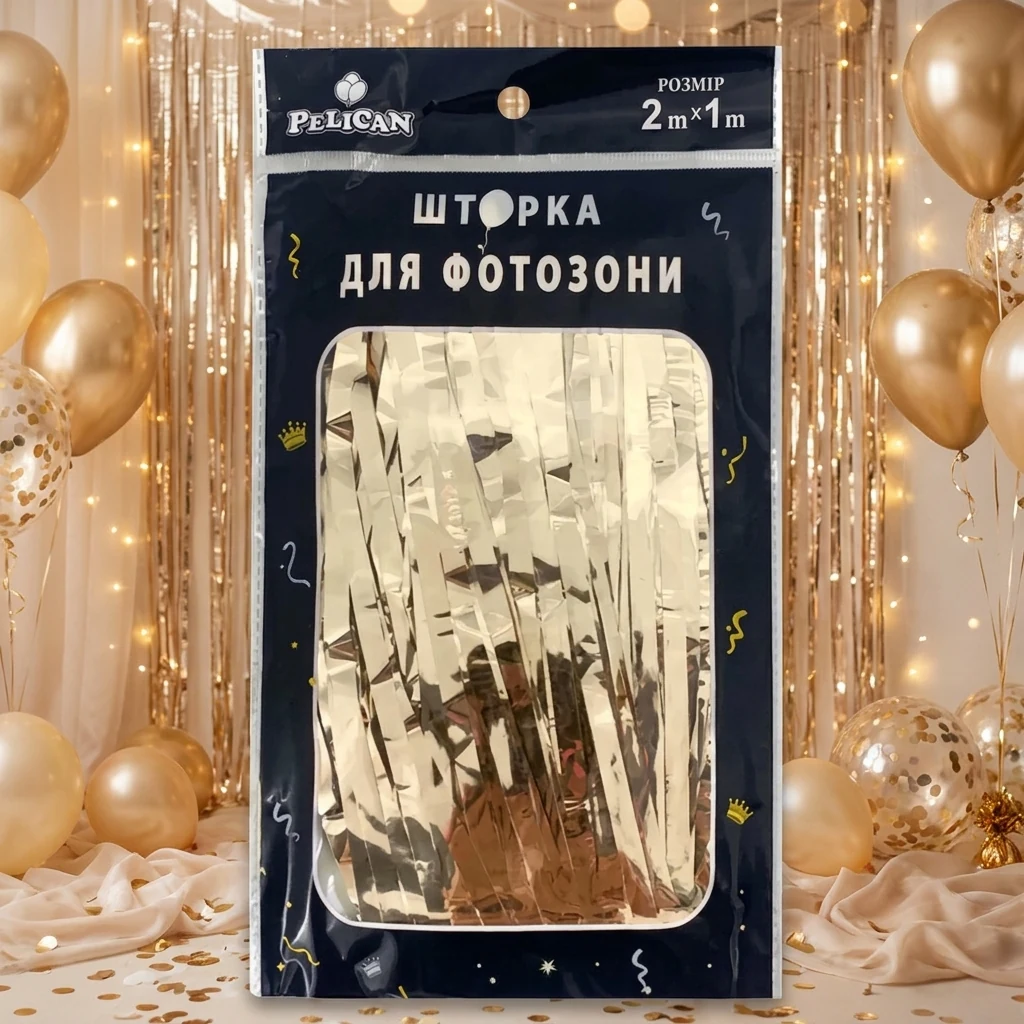 Шторка для фотозони 1*2м шампань