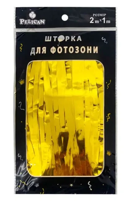 Шторка для фотозони 1*2м золота глянець