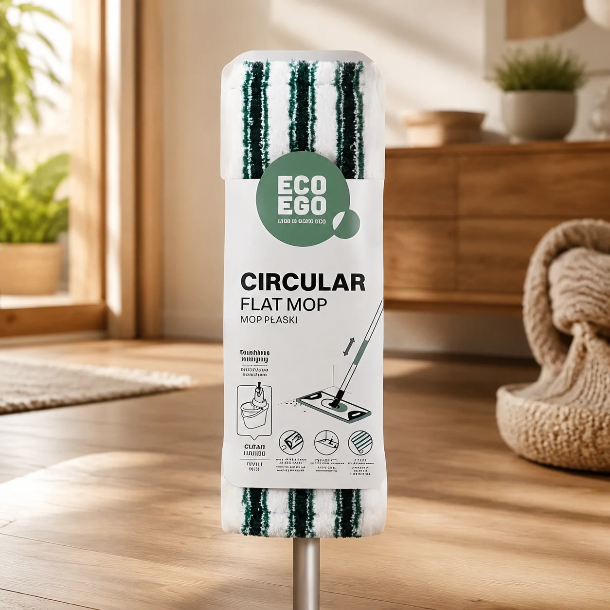 Швабра Eco Ego Circular плоска — Прибирання та інвентар