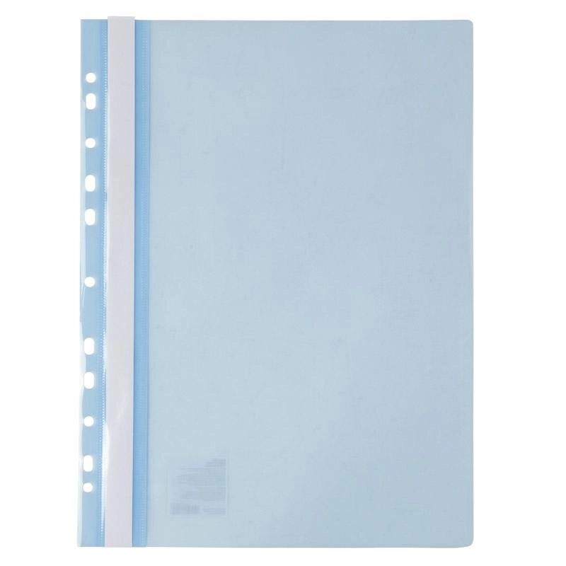 ШВИДКОЗШИВАЧ пластиковий А4 1318-07-A перфорований світло-блакинтний — фото 2