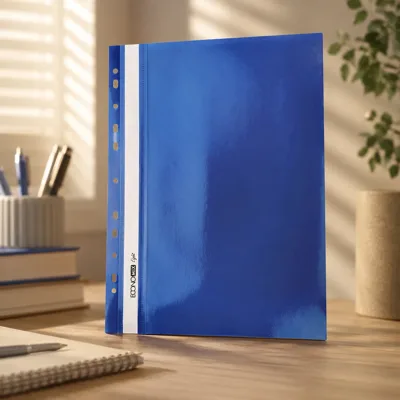 ШВИДКОЗШИВАЧ пластиковий А4 Economix Light 38504-02 синій перфорований
