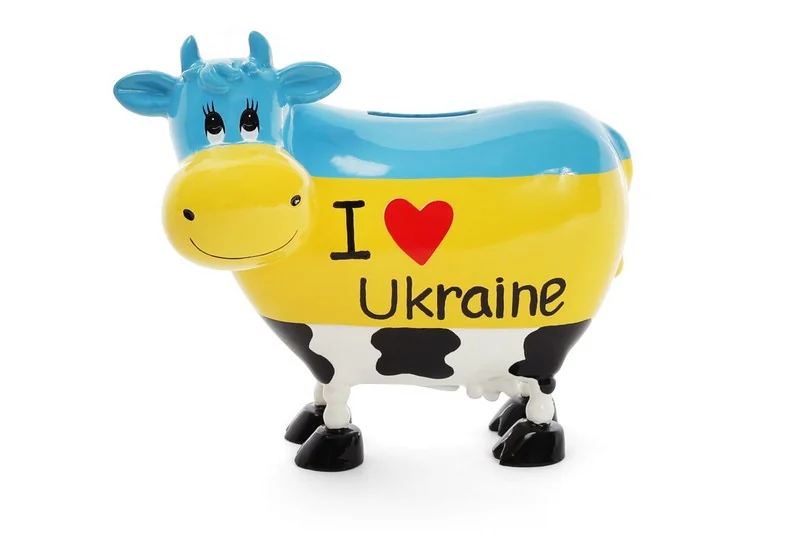 Скарбничка керамічна "I Love Ukraine" 17 см