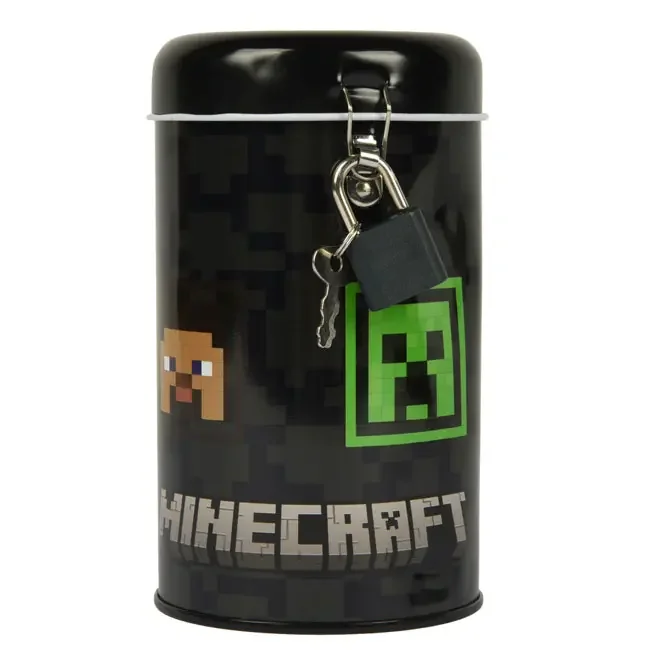 Скарбничка металева кругла 13х7,6 см Yes "Minecraft Heroes"