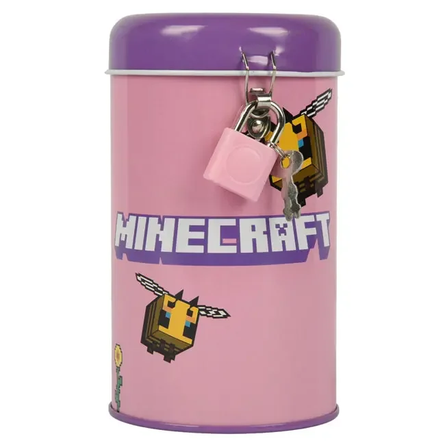Скарбничка металева кругла 13х7,6 см Yes "Minecraft Spring"