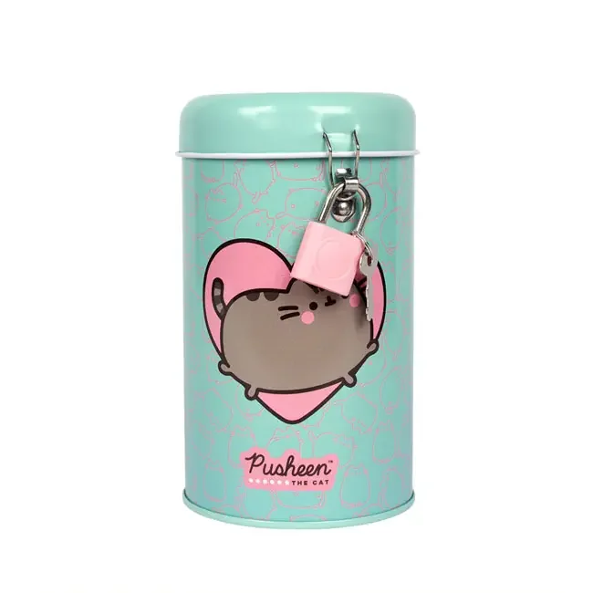 Скарбничка металева кругла 13х7,6 см Yes "Pusheen"