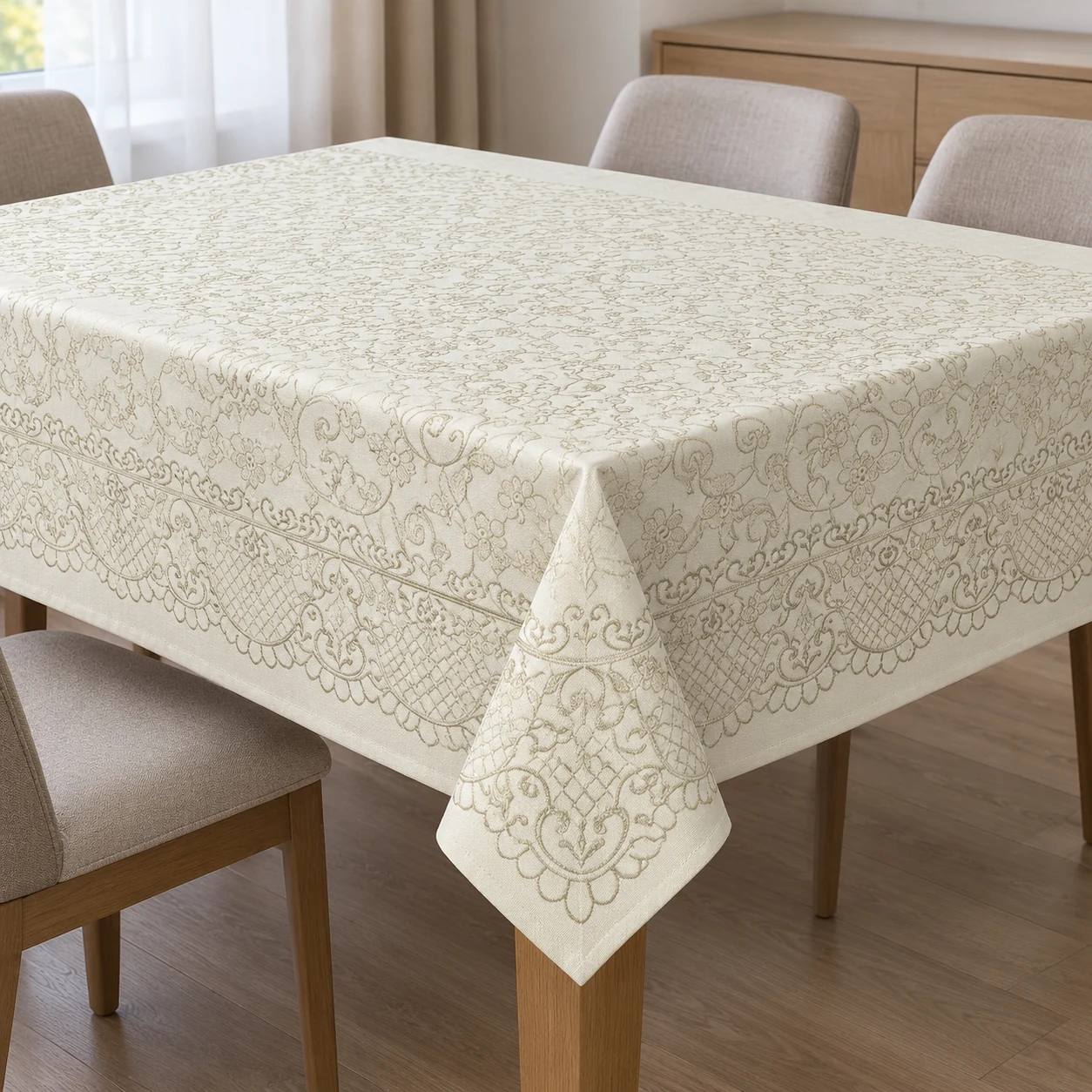 Скатертина "Elit pano" (160х220) крем жаккард