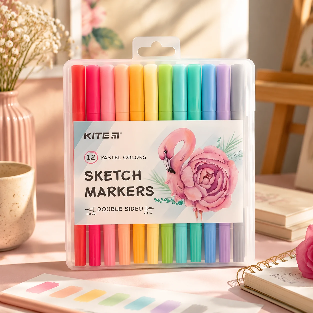 Скетч маркери KITE Pastel 12 шт. — Хобі та декор