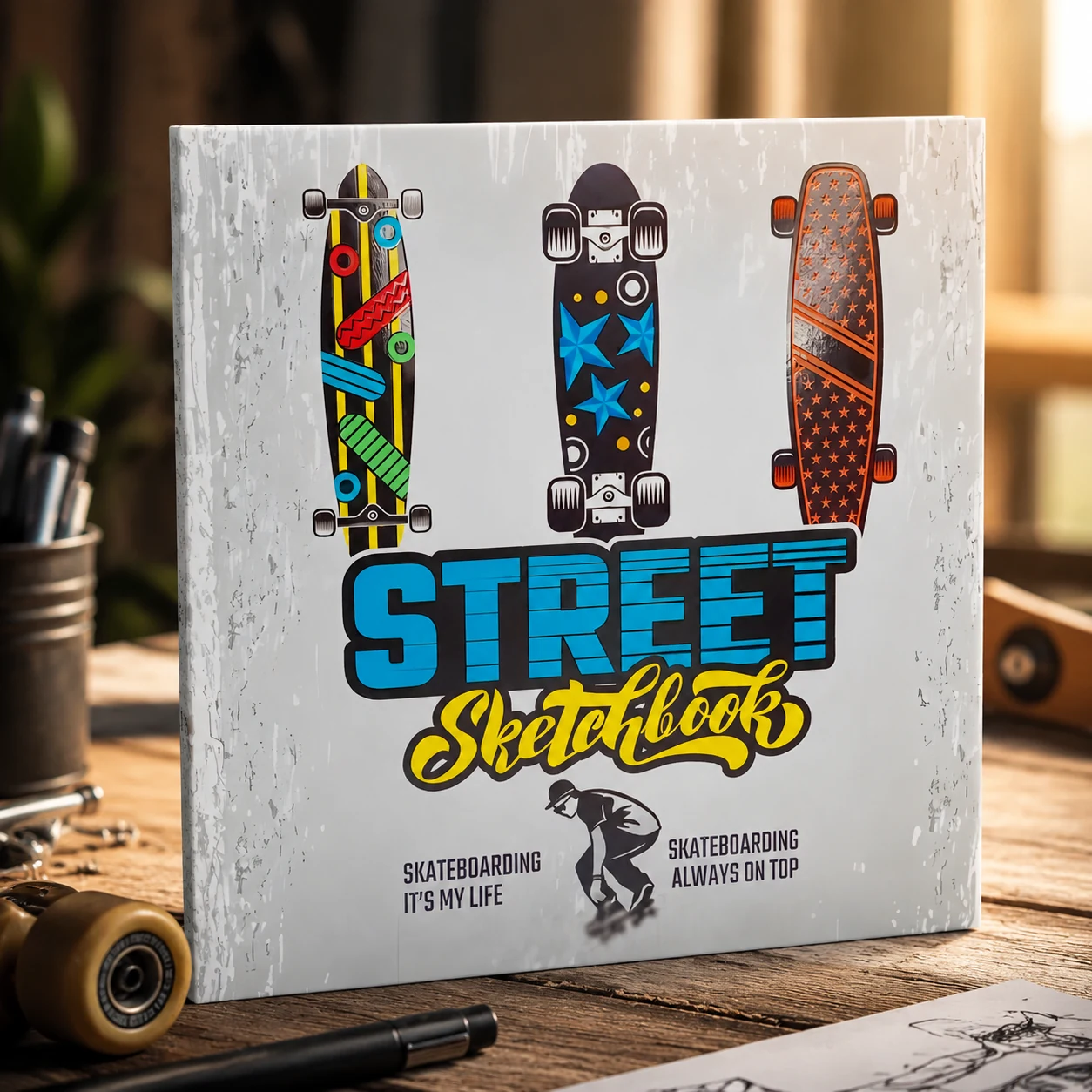 Скетчбук квадратний 48 аркушів Street — Живопис