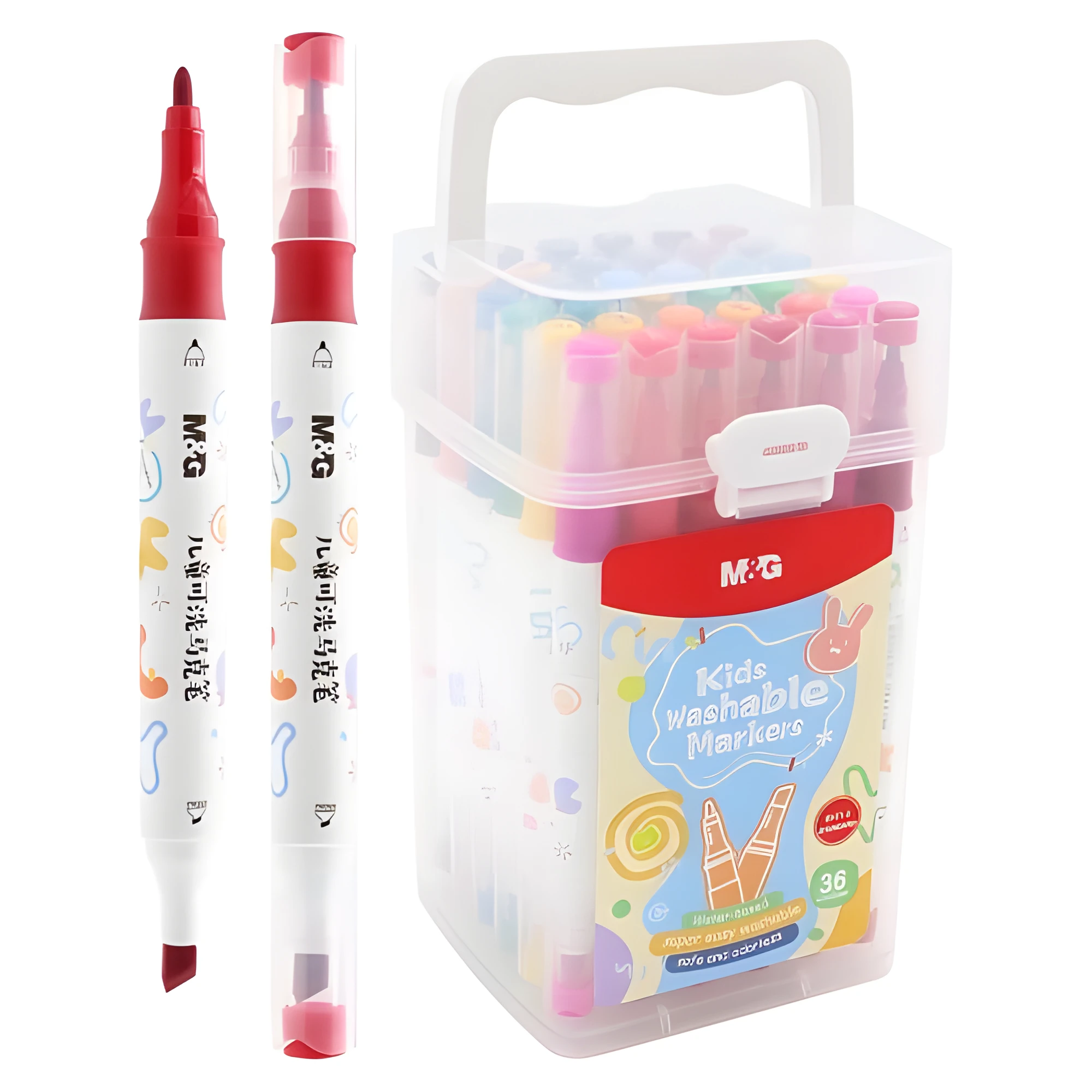 Скетч-маркери M&G двосторонні 36 кольорів — Хобі та декор