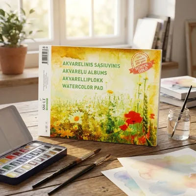 Склейка для акварелі Gold А4, 200г/м2, 20л, SMILTAINIS