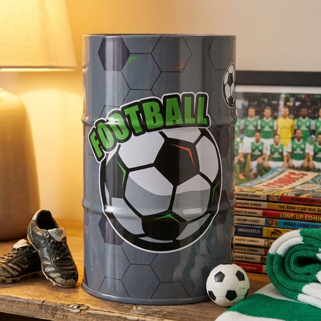 Склянка для ручок металева кругла YES «Football»