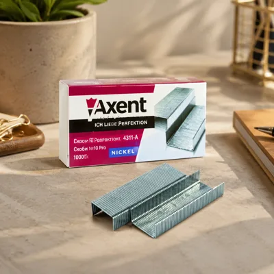 Скоби №10 Pro 4311 Axent нікель