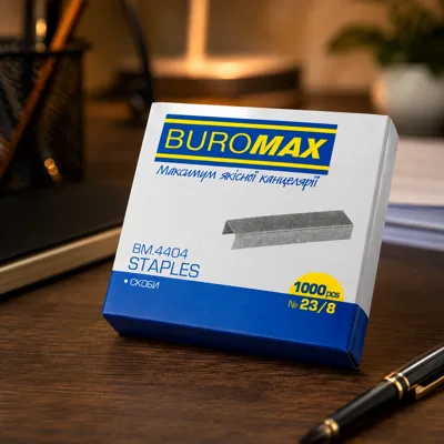 Скоби №23/8 4404 Buromax нікель