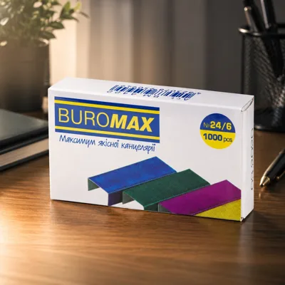 Скоби №24/6 BM.4422 Buromax кольорові