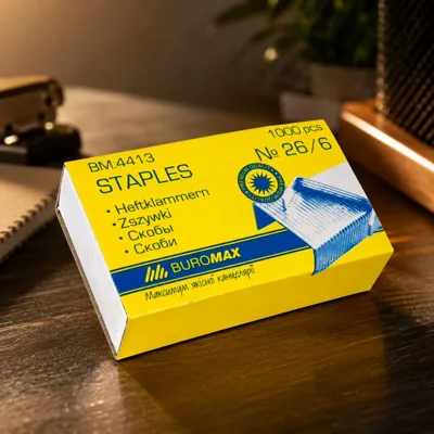 Скоби №26/6 4413 Buromax нікель