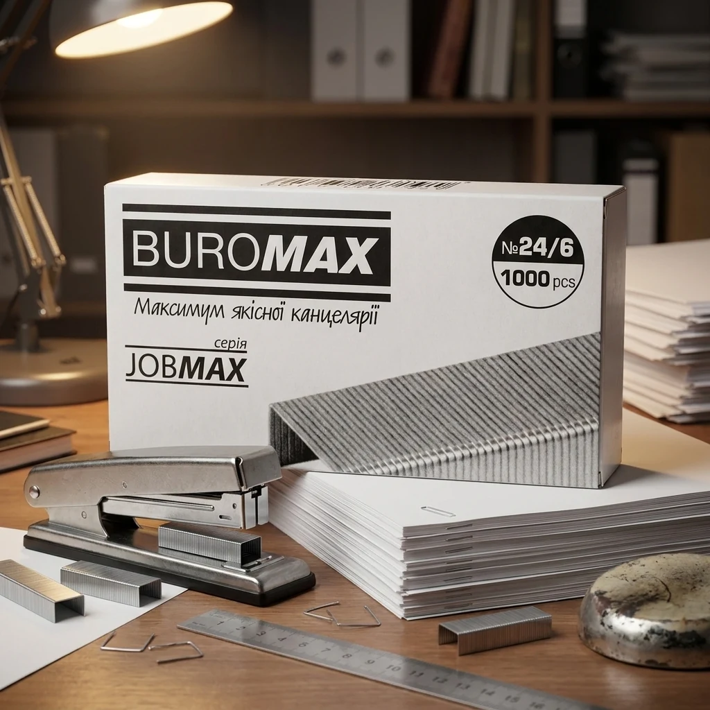 Скоби до степлеру 24/6 Buromax 4402