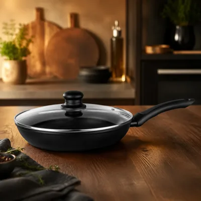 Сковорода Ardesto Gemini Gourmet Aosta з кришкою 26 см чорний алюміній AR1926GMP