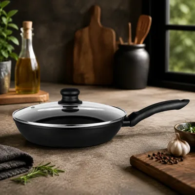 Сковорода Ardesto Gemini Gourmet Aosta з кришкою 28 см чорний алюміній AR1928GMP