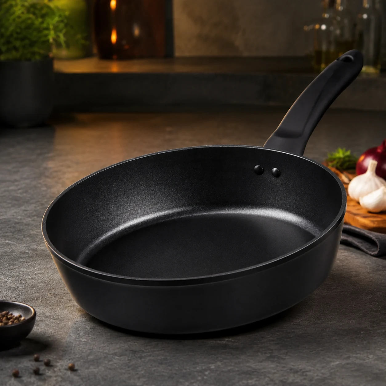 Сковорода глибока Ardesto Gemini Gourmet Bolzano 26 см чорний алюміній AR1926GDP — Посуд та кухня