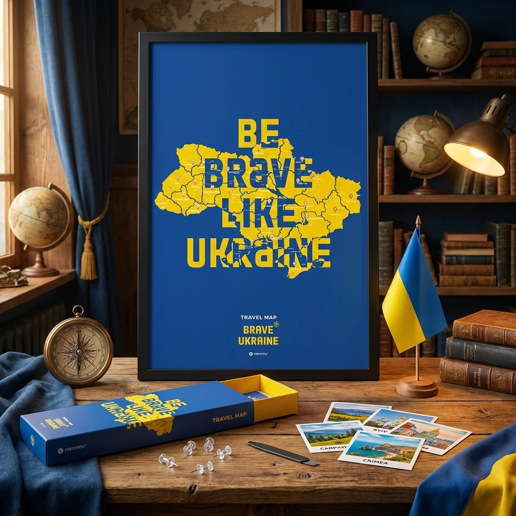 Скретч-карта "Brave Ukraine" в тубусі