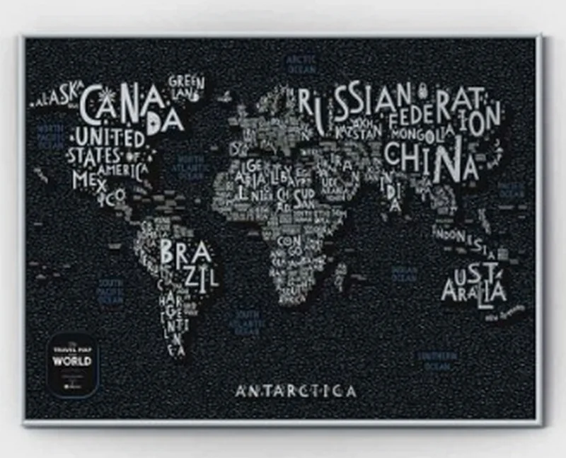 Скретч-карта Світу Letters World (англійською мовою)