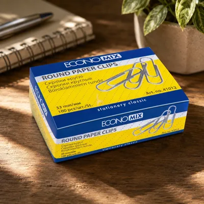 Скріпки 33 мм Economix. 100шт. E41012 круглі