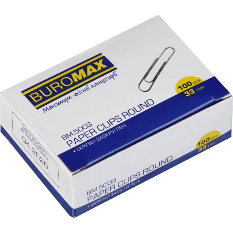 Скріпки круглі 33мм, 100 шт — фото 2