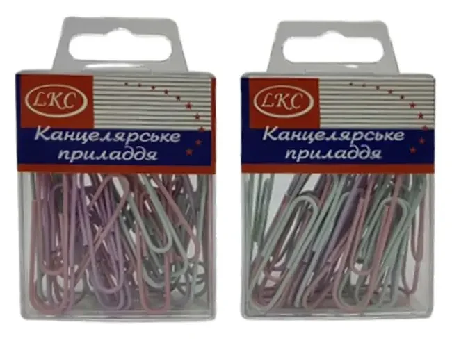 Скріпки 50 мм 30 штук "Макарун"