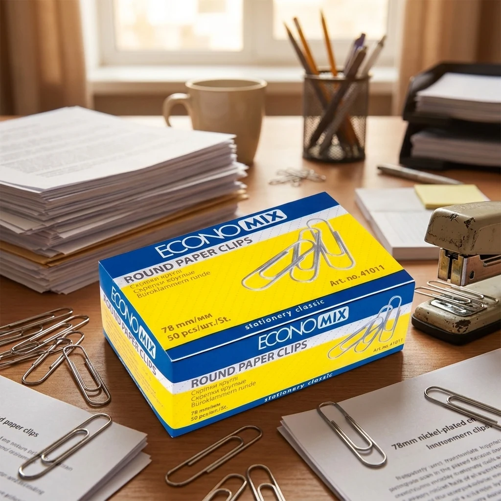 Скріпки 78мм Economix E41011 нікель