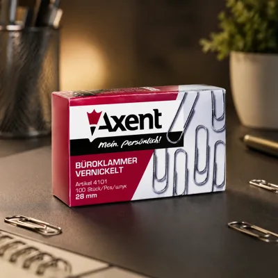 Скріпки Круглі Axent нікель 4101-A