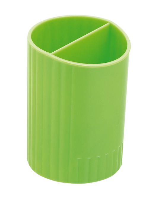 Стакан для ручок ZiBi салатовий з 2 відділеннями — фото 2