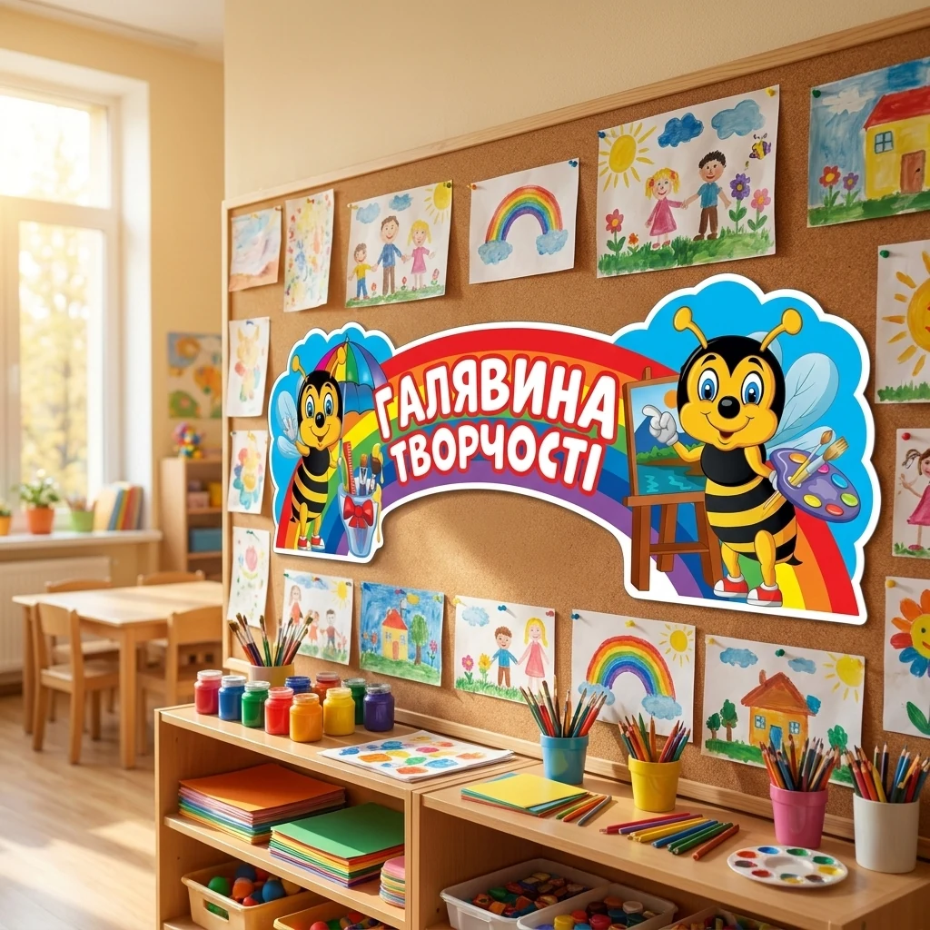 Стенд. "Галявина творчості" 310х880 мм
