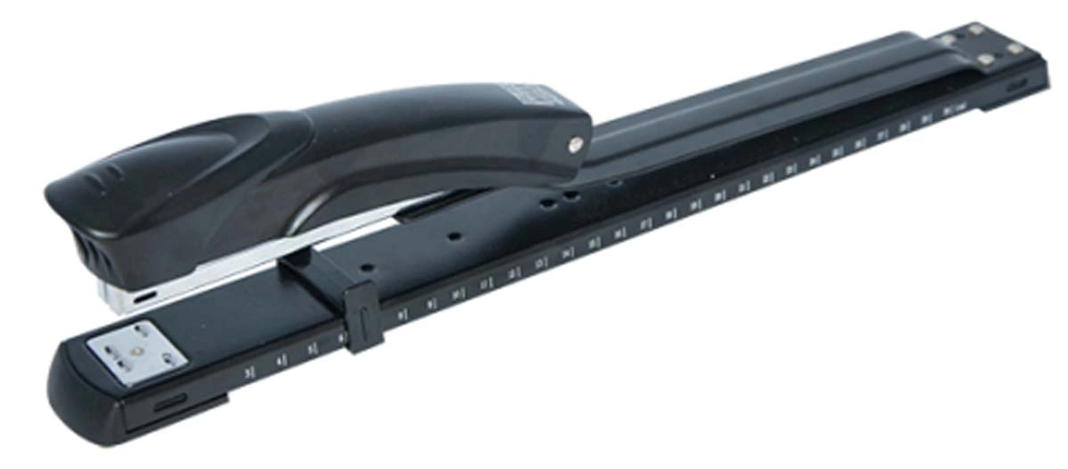 Степлер металевий 20 аркушів з довгим плечем BUROMAX — фото 2