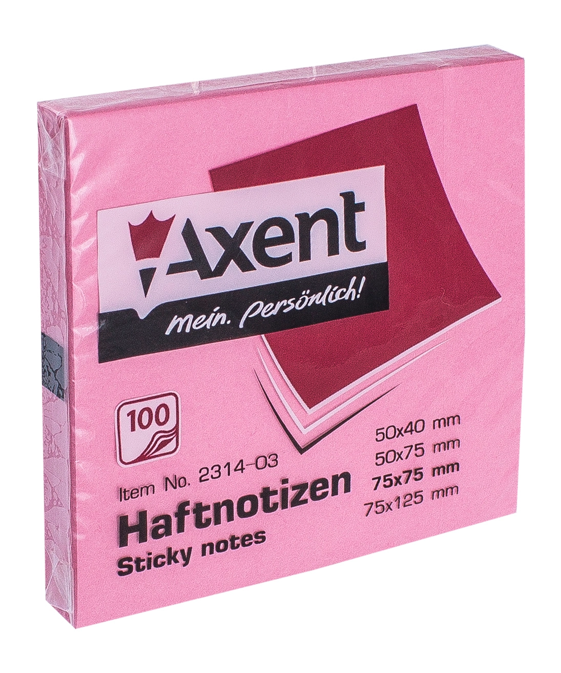 Стікер блок Axent 2314- A -03 рож. — фото 2