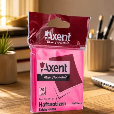 Стікер блок Axent 2414- A -13 яскраво-рож.