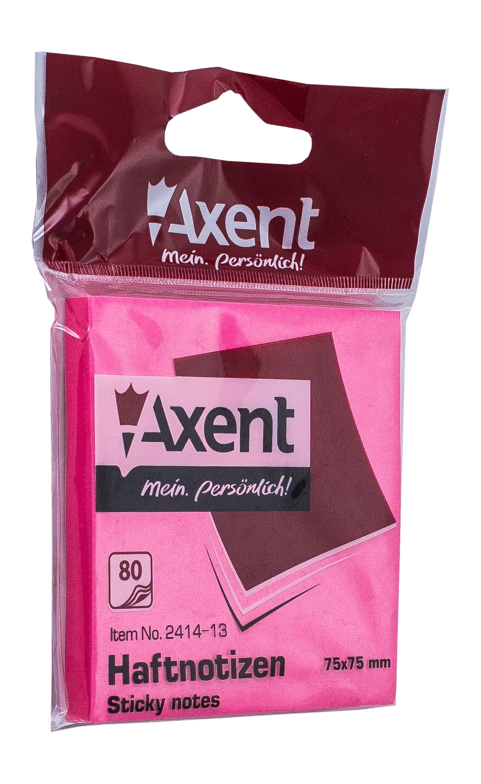 Стікер блок Axent 2414- A -13 яскраво-рож. — фото 2