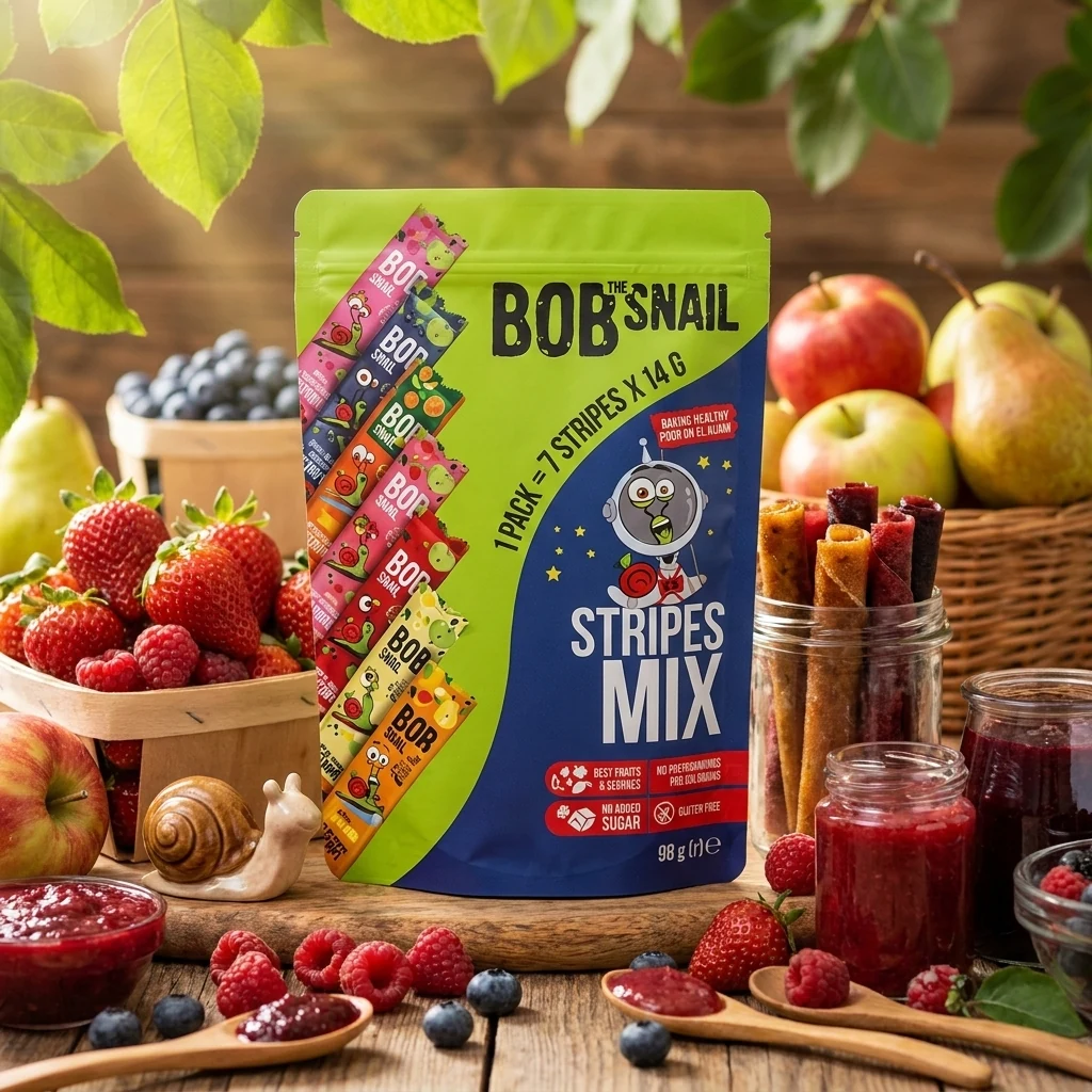 Страйпи Bob Snail фруктово-ягідні Асорті 98г 43851