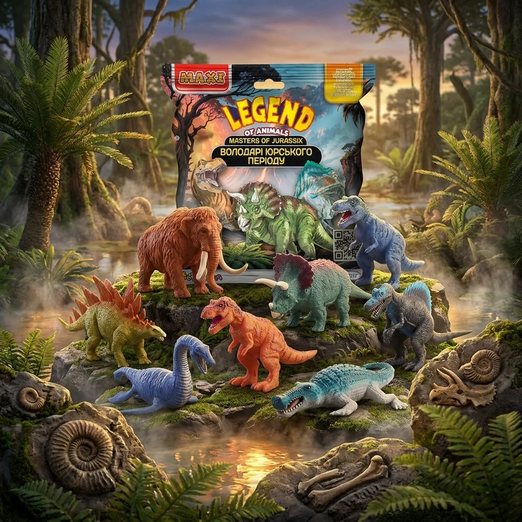 Стретч-іграшка у вигляді тварини серії Legend of animals Максі – Володарі Юрського періоду