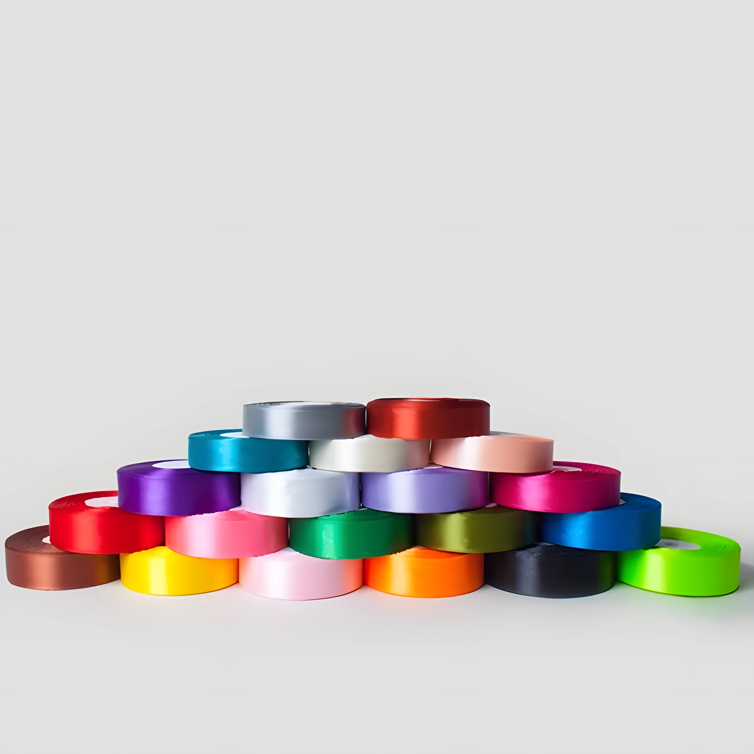 Стрічка атласна кольорова 6 мм асорті