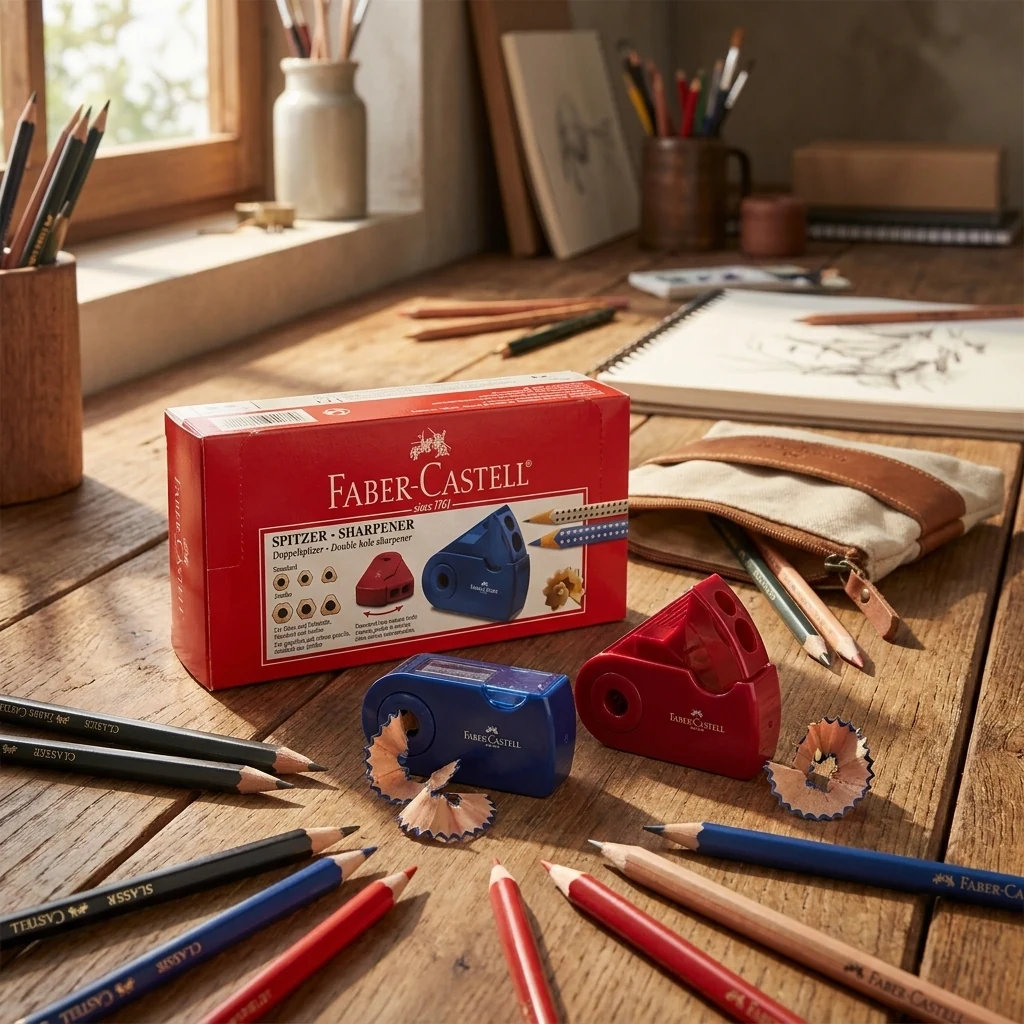 Стругачка з контейнером 2 отвора Sleeve, Faber-Castell
