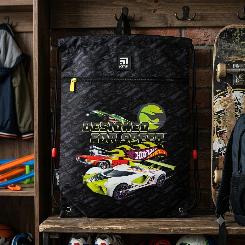 Сумка для взуття з кишенею "Hot Wheels" Kite