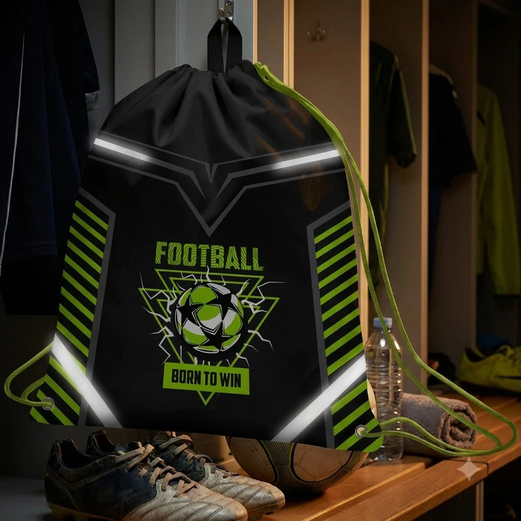 Сумка для взуття з кишенею SB-10, "Football"