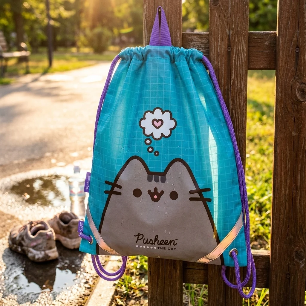 Сумка для взуття з кишенею SB-10 "Pusheen Summer"