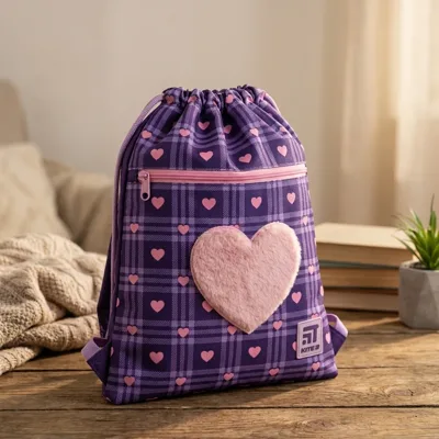 Сумка для взуття Kite 601M Fluffy Heart K24-601M-23