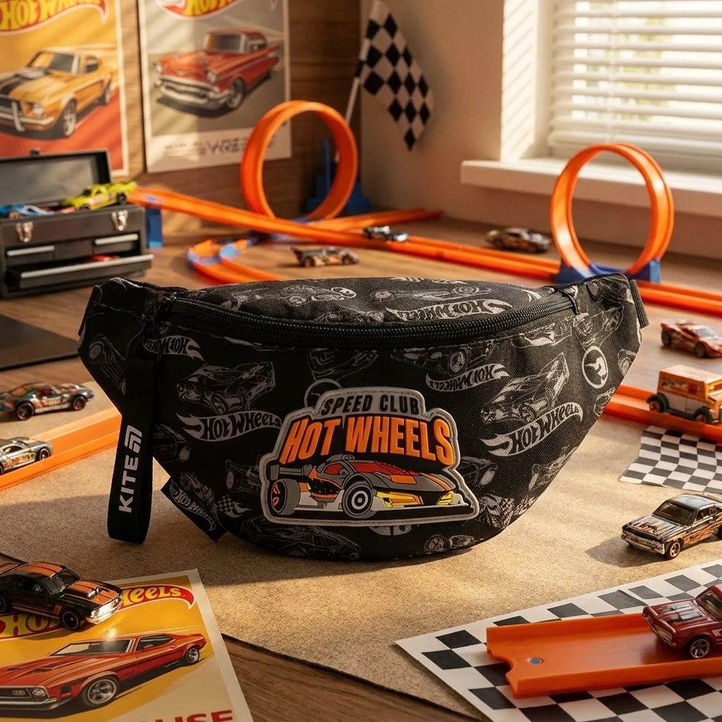 Сумка на пояс, бананка 27*15см "Hot Wheels" Kite